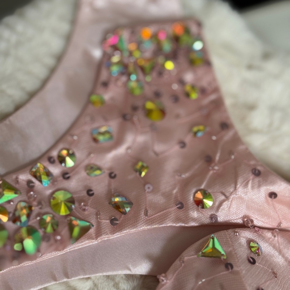 MNM Couture Formal Short Beaded Fringe Dress - Picture 12 of 16